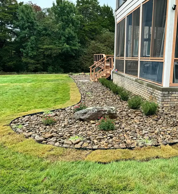 Flowerbed Planting, Greenbrier, AR